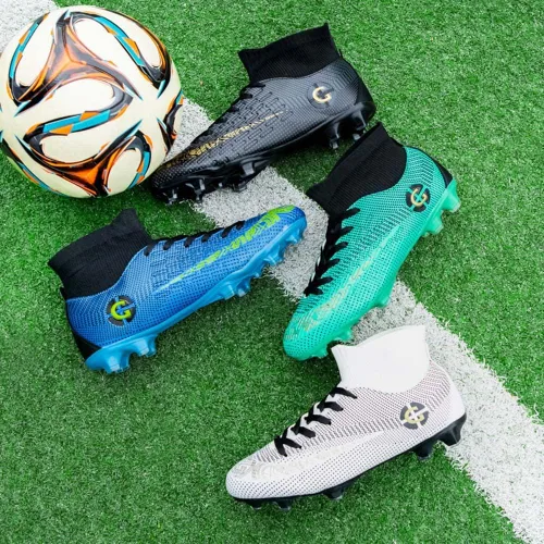 Vista 6 de HESBITEUL Zapatos deportivos para hombre para interiores y exteriores cómodos de fútbol para estudiantes de alta potencia de agarre