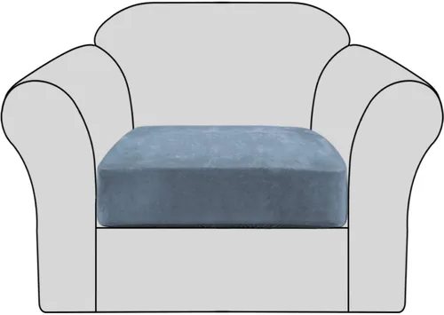 Vista 24 de Fundas de cojín elásticas de terciopelo para sofá, fundas de cojín de felpa suave, protector de muebles, funda de cojín antideslizante con parte