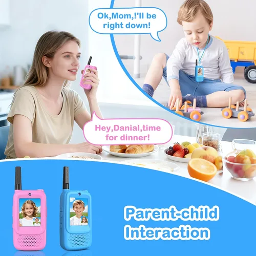 Vista 3 de Radioteléfonos de Vídeo para Niños, Juguetes de Radioteléfonos de Vídeo para Niños de 3 a 12 años, Niños y Niñas, Juego de 2 Radioteléfonos