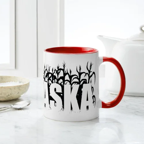 Vista 95 de CafePress I Love Nebraska Taza de café de cerámica de 11 oz (11.0 fl oz)