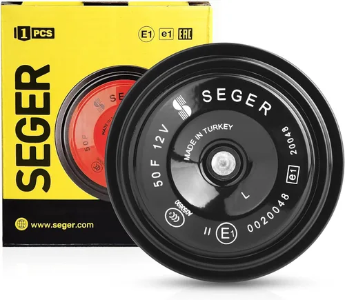 Vista 8 de SEGER Bocina de disco - Serie 50F, 12V, tono alto, impermeable, ajuste universal, bocina de camión ruidosa con soporte de montaje