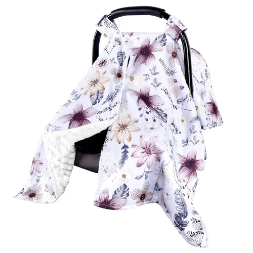 Vista 9 de Peekaboo - Funda para asiento de automóvil para bebé, niñas, niños, mamás, lactancia, manta para bebé, mariposa