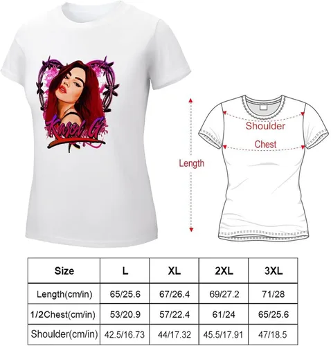 Vista 7 de T-Shirt Womens Casual Tee Novelty Graphic T Shirt Crewneck Tshirt Summer Tops