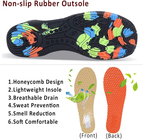 Vista 4 de Zapatos deportivos acuáticos para hombre y mujer PENGCHENG, un secado rápido, ligeros, para pies anchos, suela sólida de drenaje, para deportes
