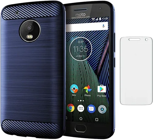 Vista 8 de Asuwish Funda compatible con Motorola Moto G5 Plus, protector de pantalla de vidrio templado y accesorios para celda, delgada, resistente de cuerpo