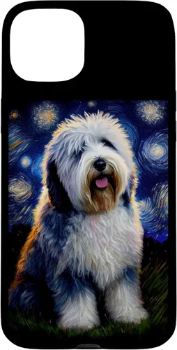Vista 9 de Old English Sheepdog in Starry Night Painting Dog Mom Dad Case for iPhone 17
