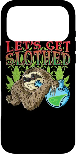 Vista 22 de Sloth Smokes Grass Shirt Marihuana Sloth Cannabis Stoner Case para iPhone 17
