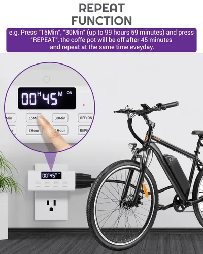 Vista 5 de NEARPOW - Temporizador de cuenta regresiva para interiores, temporizadores de apagado automático con pantalla grande, cuenta regresiva