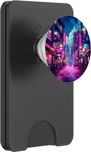 Vista 7 de PopSockets PopGrip estándar de moda japonesa Vaporwave Kanji Japón