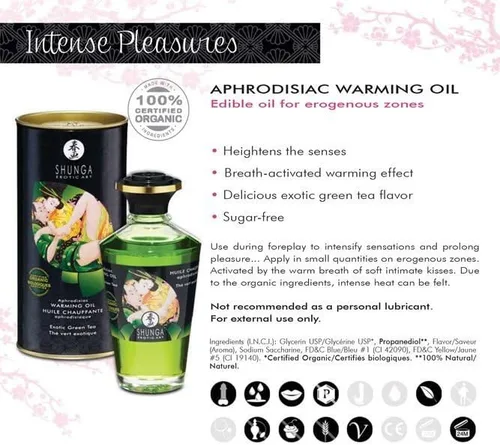 Vista 5 de Shunga Aceite Afrodisíaco Orgánico Té Verde Exótico