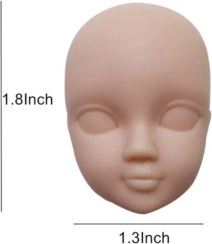 Vista 2 de DoubleWood 10 unids 1/6 Cabeza de Muñeca de Plástico Suave Juguete de Muñeca de Repintado Práctica Maquillaje Blanco Doble Párpado DIY Cabezas