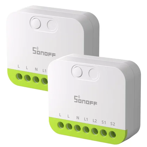 Vista 7 de SONOFF MINI Duo - Interruptor inteligente Zigbee de 2 canales, Zigbee 3.0, carga total de 16 A, control remoto y automatizado a través de Zigbee