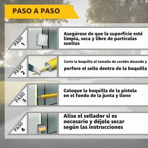 Vista 5 de Kit Sikaflex 1a - Sellador de poliuretano de un componente, flexible, sin goteo, para superficies verticales y horizontales de hormigón