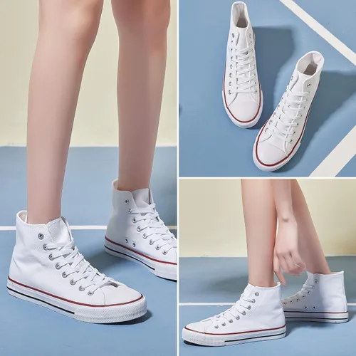 Vista 7 de yageyan Tenis de lona para mujer, con cordones, de moda, casuales, clásicos