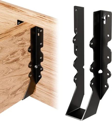 Vista 11 de 10 piezas de bridas para huracanes negras resistentes para vigas, correas para techos de huracanes de calibre 13, espesor de 2.2mm, ajustables
