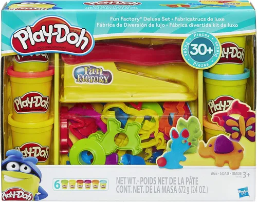 Vista 2 de Juguete Play-Doh – Juego de diversión en la granja de lujo– Incluyen 6 tinas de modelos Play Doh compuestos.
