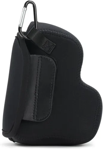Vista 8 de MegaGear Nikon Coolpix L840 - Funda de neopreno para cámara, con mosquetón, color negro