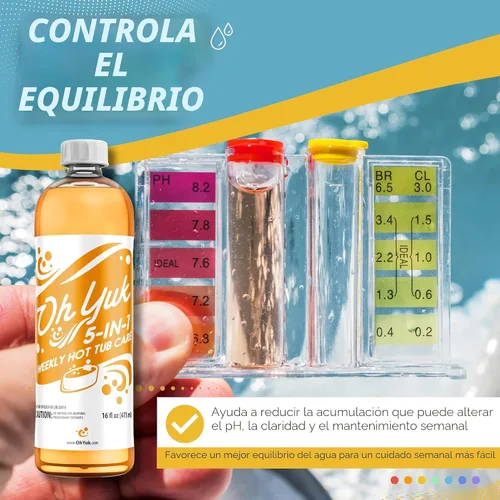 Vista 7 de Oh Yuk - Productos químicos 5 en 1 para bañera de hidromasaje, limpiador