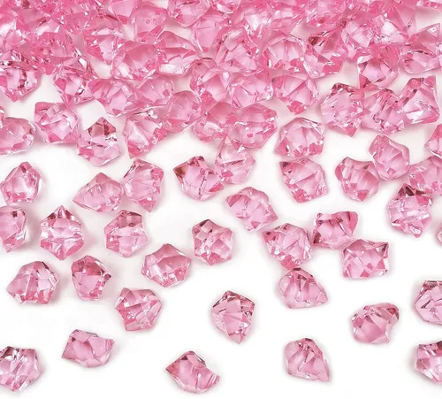 Vista 14 de Cubitos de hielo falsos, 1000 piezas de rocas de hielo acrílicas para centros de mesa, 0.433 x 0.551 in de dispersión de mesa de hielo artificial