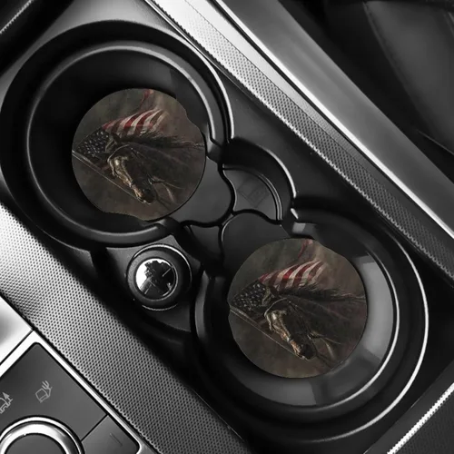 Vista 17 de AFPANQZ 250 Years Print Car Coasters for Cup Holders Absorbent Car Accessories 2.8" Car Cup Holder for Women 2 Pack