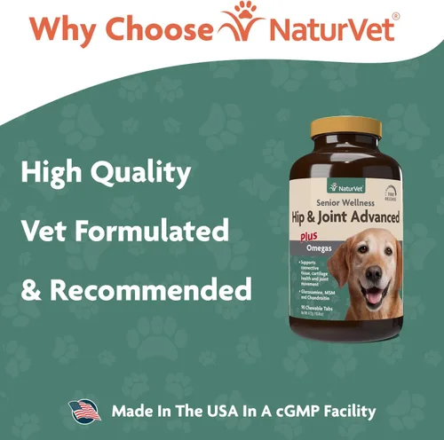 Vista 3 de NaturVet Senior Dog Wellness Hip & Joint Advanced Plus Omegas - 90
