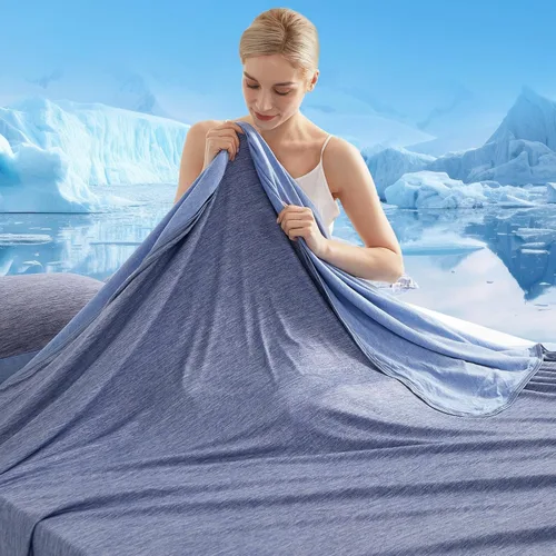 Vista 15 de Marchpower - Manta de enfriamiento para niños que duermen con calor, manta de lana fresca Arc-Chill con diseño de doble cara, fibra de enfriamiento