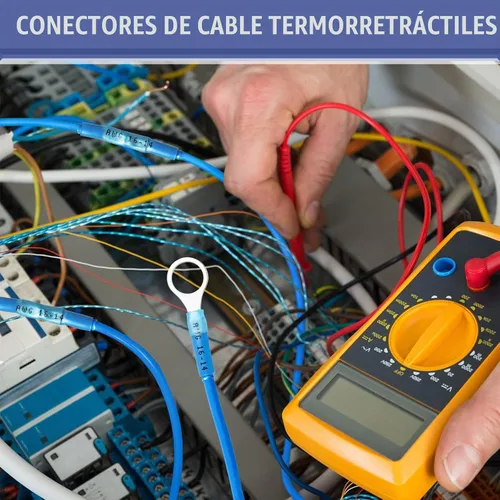 Vista 6 de Conectores de Cable a Tope Termorretráctiles, Sopoby 105 Piezas 12-10 AWG Amarillos con Aislamiento Impermeables Conectores de Cable Eléctrico