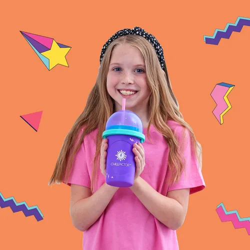 Vista 8 de Chill Factor Color Shock Slushy Power Purple - Maker Juguete de cocina exprimidor de granizado reutilizable