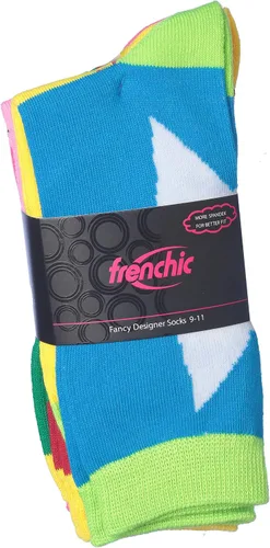 Vista 4 de Frenchic. - Paquete de 12 calcetas para mujer con estampado colorido, divertidos, informales, de moda.