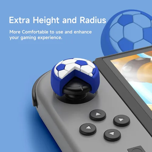 Vista 2 de 4 empuñaduras para el pulgar de Nintendo Switch Joy-Con Joystick, lindos accesorios de silicona suave compatibles con Nintendo Switch OLED Lite