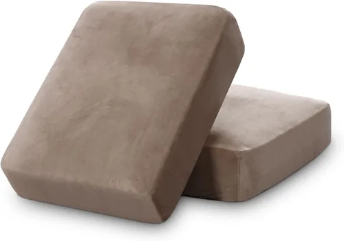 Vista 47 de PrinceDeco Fundas de cojín para sofá, funda elástica y lavable, funda de cojín ajustable de tela de terciopelo antideslizante, protector de muebles