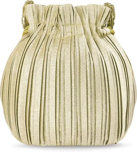 Vista 8 de Aheli Potli Bags for Women Evening Bag Clutch Ethnic Bride Purse with Drawstring (P63)