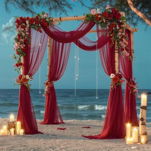 Vista 35 de Cortinas de telón de fondo transparentes para arco de boda de 28 pulgadas x 19 pies Negro