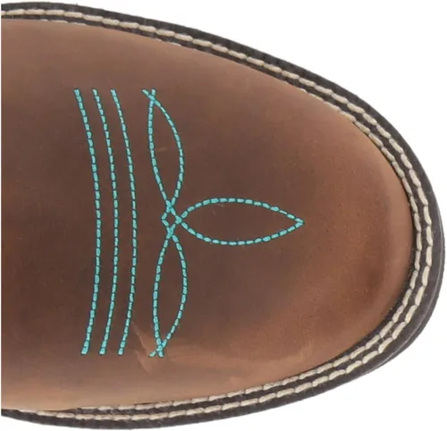 Vista 5 de Ariat Delilah Botas occidentales de punta redonda para mujer, botas de cuero de media pantorrilla, Marrón desteñido
