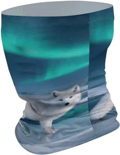 Vista 2 de Arctic Fox Neck Gaiter Breathable & Moisture-Wicking Face Mask Bandana Balaclava Sun Protection Face Cover Scarf Lightweight Seamless Design for