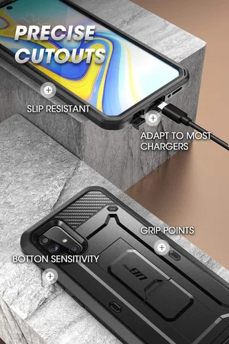 Vista 6 de SUPCASE Funda para Samsung Galaxy A71 5G [no para A71 5G UW Verizon], [Protector de pantalla integrado, soporte y clip para cinturón] Funda