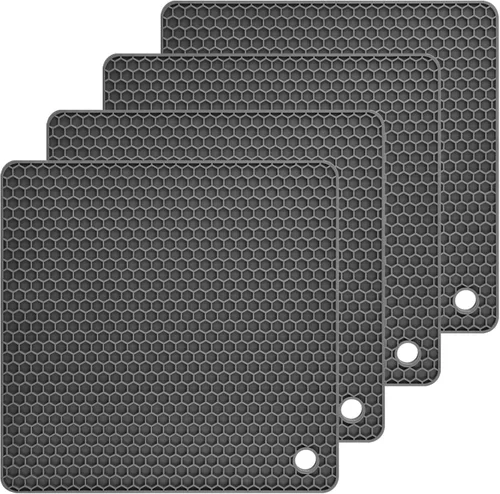 Vista 13 de Salvamanteles de silicona para platos calientes, soportes de silicona para ollas de cocina, salvamanteles para cocina, salvamanteles para ollas
