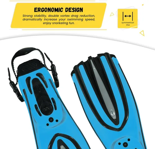 Vista 4 de TUDIVING -Aletas de buceo Aletas largas de silicona Equipo de natación Aletas de snorkel Nuevas aletas de buceo profesional Adultos Hombres Mujeres