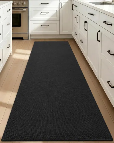 Vista 36 de Color&Geometry - 2 alfombras y tapetes de cocina antideslizantes, lavables, absorbentes, fáciles de limpiar, tapetes de cocina para frente del Caqui