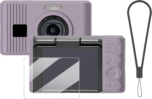 Vista 21 de Funda de silicona para cámara digital Pixpro C1 con cubierta extraíble para lente y protector de pantalla y cordón para accesorios pixpro C1