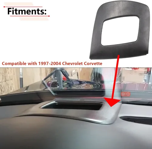 Vista 2 de RLB-HILON Cubierta de bisel HUD compatible con Chevy C5 Corvette Para 1999 2000 2001 2002 2003 2004 Año, para 10425223 Heads Up Display Bisel Trim