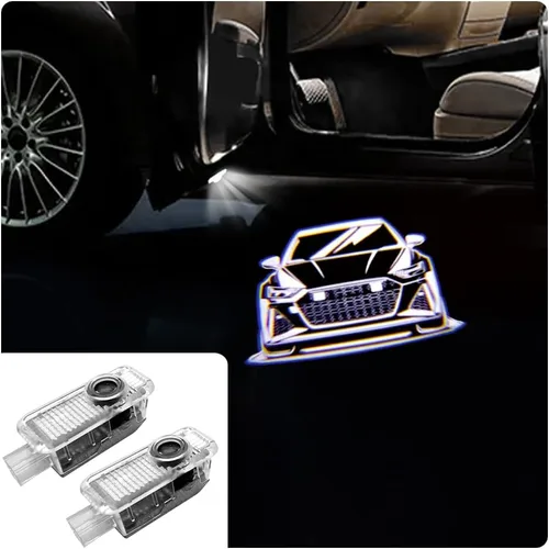 Vista 10 de 2 luces de logotipo HD para puerta de automóvil, proyector LED, luz de sombra de puerta, luz de bienvenida, emblema láser, logotipo, luces de charco