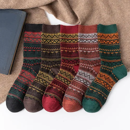 Vista 7 de Calcetines de lana cálidos para hombre, calcetines de invierno gruesos y cálidos, calcetines suaves y acogedores para clima frío