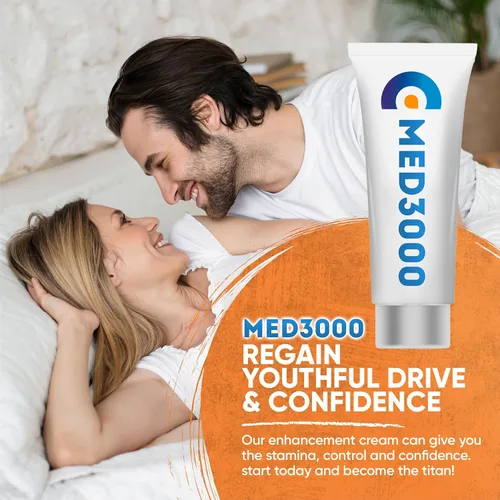 Vista 2 de Gel Med3000 para hombres - Potente crema ED y potenciador del flujo sanguíneo - Crema para suplementos de disfunción eréctil