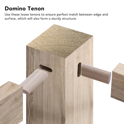 Vista 6 de Kadimendium 50 Uds Espigas Sueltas Domino Tenon Haya Firma Fijación 0.315x1.575 in Amplia Aplicación Beechwood Tenones Sueltos para Carpintería