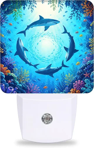 Vista 10 de Wildflower Meadow Garden Plug in Night Light - Botanical Floral Nature Decorative Accent Light, Dusk to Dawn LED Night Light with Light Sensor for