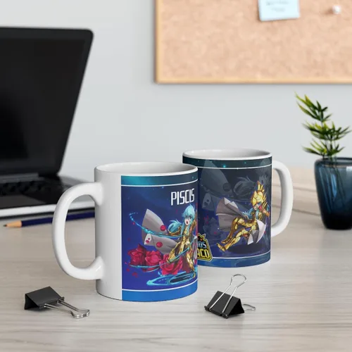 Vista 5 de Piscis, Los Caballeros del Zodiaco, Taza Ceramig 11 Oz