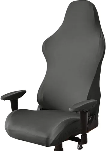 Vista 11 de Beavorty Juego de fundas elásticas para sillas de computadora con protectores de reposabrazos, ajuste elástico para sillas estándar de deportes