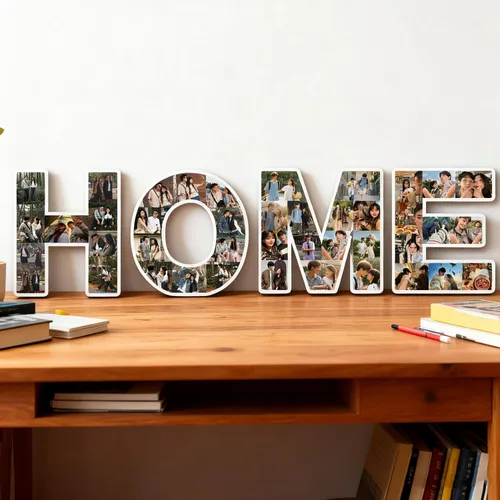 Vista 3 de Marco de fotos personalizado con letras – Marco de fotos personalizado para escritorio, regalo de fotos personalizable para bodas, cumpleaños