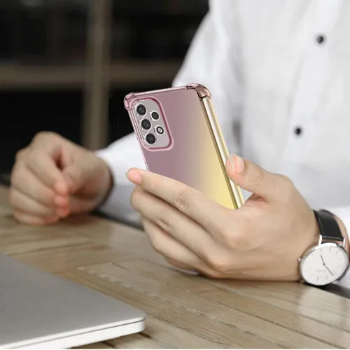 Vista 6 de Funda para Galaxy A23, Samsung A23 SM-A235M con protector de pantalla de vidrio templado, bonita funda protectora de TPU transparente a prueba